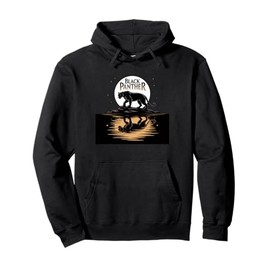 Black Panther Girls Boys Lake Reflection Black Panther Party Pullover Hoodie