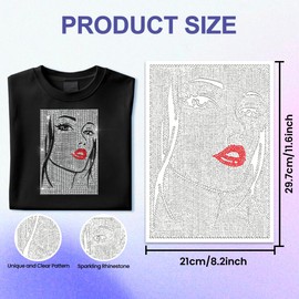 ANATTASOUL Iron On Rhinestone Transfer Sticker Iron-On Stickers Girls Iron-On Transfers for Textiles Glitter Rhinestone for Clothing Hat Carry Bag DIY Crafts Gifts Festival