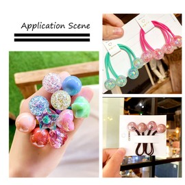 Beadthoven 100pcs 20mm Chunky Bubblegum Beads, Glittery Beads Transparent Crystal Chunky Acrylic Beads Mix Color Colorful Gumball Round Beads Spacers for Jewelry Making Necklace Pen Keychain Supplies