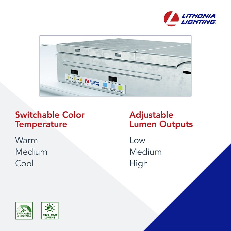 Lithonia Lighting 2x2 LED Drop In Ceiling Light, Stack Switch