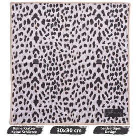 Johans XXL Microfibre Cloth for Cleaning Smartphone, Tablet, Glasses, Display, Camera, Display Cloth, Glasses Cleaning Cloth, Cleaning Cloth, Optical Quality, 30 x 30 cm (Leo Grey)