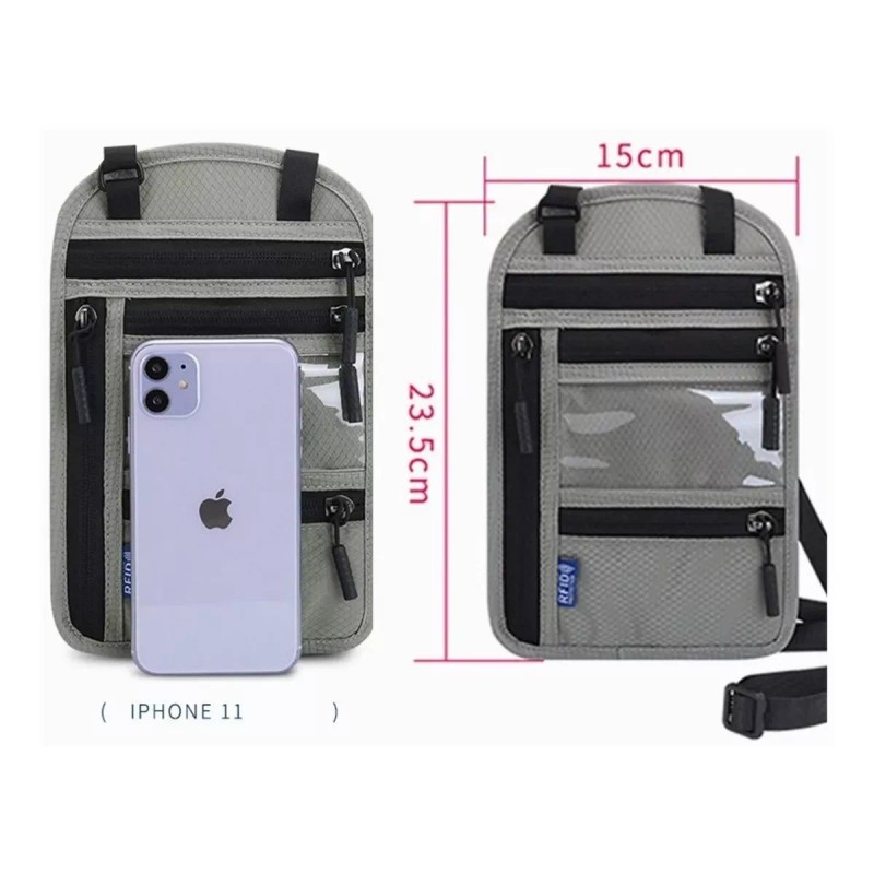 Dani Rfid Halter Style Travel Cartera De Pasaporte Impermeable