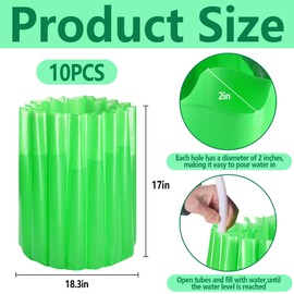 Adnee 5 Pack Wall of Water Plant Covers-17 x 18.3 Inch Water Wall Plant Protector for Tomato Plants- Early Season Insulating Plant Protective Cover for Winter Frost Protection(Red)