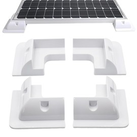 Slocable Solar Panel Brackets, Pack of 4 Solar Panel Mounting Brackets, Drill Free Corner Angles, UV and Waterproof, for Motorhomes, Boats, Camping, Van and Caravan Installations