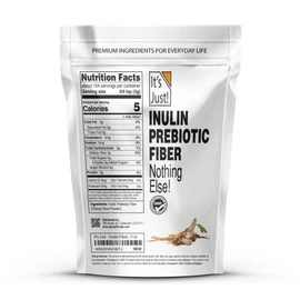 It's Just! - Inulin Prebiotic Fiber, Water Soluble, Chicory Root Powder, Promotes Gut Health, Made in USA, Product of Belgium, Vegan/Keto Friendly