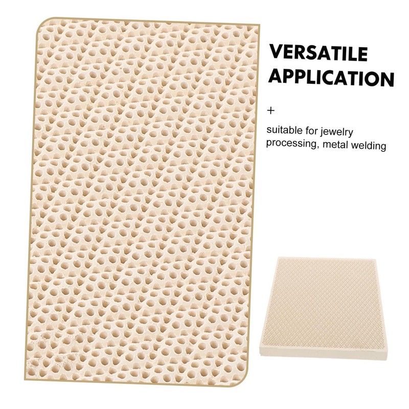 SEWACC Fireproof Quartz Soldering Block Honeycomb Welding Pad for Jewelry