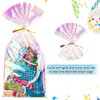 Ohuimrt 100 PCS Iridescent Cellophane Treat Bags, 4 x 9.5