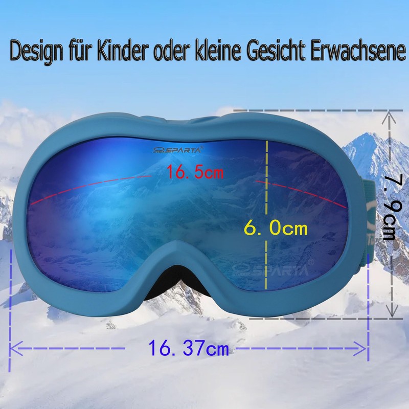 OUTDOORSPARTA Kids Ski Goggles Kids Snowboarding Goggles for Boys Girls