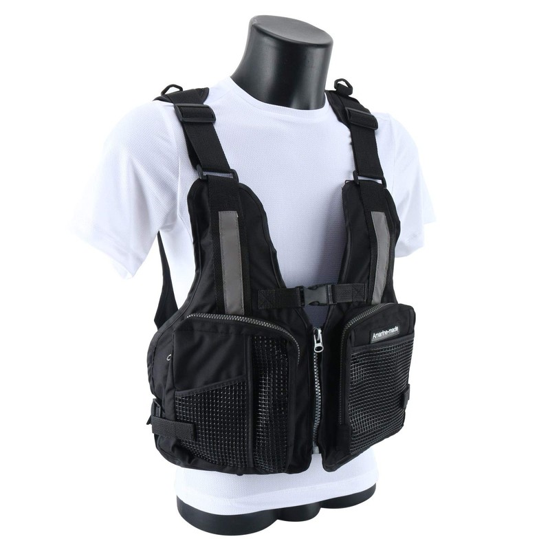 Amarine-made Floating Vest Light Float Game Vest Red Free (Black)