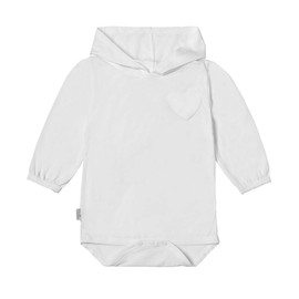 UV SKINZ UPF 50+ Baby Girl Hooded Sunzie- White - 3/6m