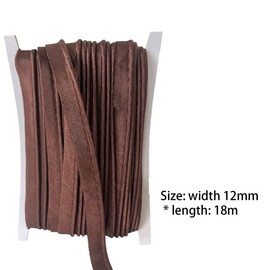 18M Brown Polyester Piping Trim 1.2CM Wide Polyester Piping Tape Cord for Edge Sewing Craft Binding