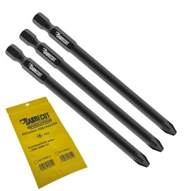 3 x SabreCut SC116PZ2_3 116mm PZ2 Compatible with Hilti SMD 57 SMD57 1/2 Autofeed Collated Drywall Screwdriver Gun Bit Single Ended Pozi Pozidriv No.2 Heavy Duty