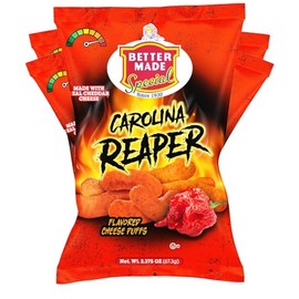 Better Made Special Carolina Reaper Flavored Cheese Puffs (8) x Bags 2.375oz Each (Pack of 8)