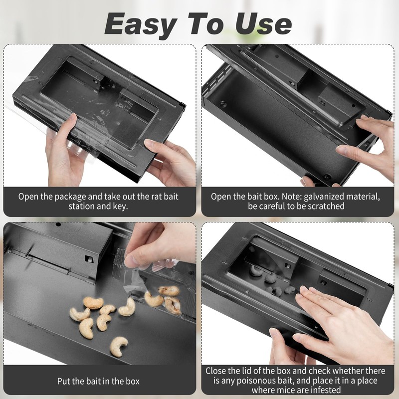 Qualirey 4 Pack Multi Catch Mice Trap Clear Top Humanized