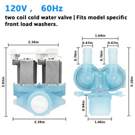 W11036930 Water Inlet Valve FOR Whirlpool Maytag Washing Machine Parts W11316256 W11104751 W11316256CM W11316256 AP6835737 4929298