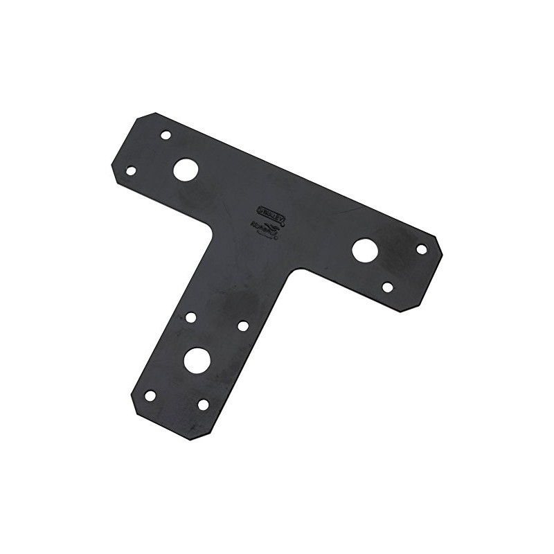 National Hardware N266-471 1161BC T Plates in Black finish,6" x