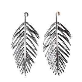 Leaf Earrings for Women, Palm Leaf Earrings for Girls, Cute Feather Earrings, Coconut Tree Leaf Drop Earrings, Bohemian Leaves Stud Earrings, Feather Leaf Jewellery, Zinc