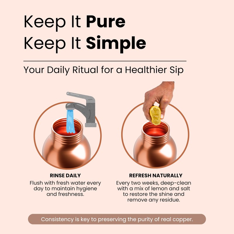 COPRON Copper Water Bottle for Drinking Water, An Ayurvedic Pure