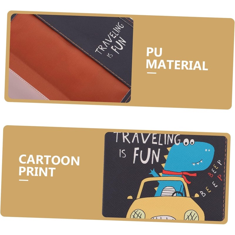 COLLBATH Cartera para Niño, Funda para Pasaporte de Viaje en
