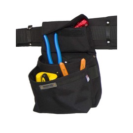 BOULDER Bag ULT 110 Ultimate Electrician Single Pouch. Black. Tool Belt Ready Durability Wide Mouth, Deep Pockets, Pro Box Design. Made in The USA.