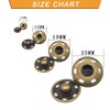 30 Sets Antique Brass Sew On Snap Fasteners Metal Snap