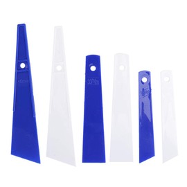 6 Pieces Plastic Glue Scraper Leather Craft Tools Leather Spatula Plastic Glue Tool Scraper Pot Handmade Sewing Accessories