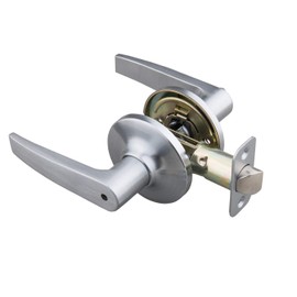 EZ-FLO 57848 Reversible Straight Lever Privacy Door Lockset, Chrome