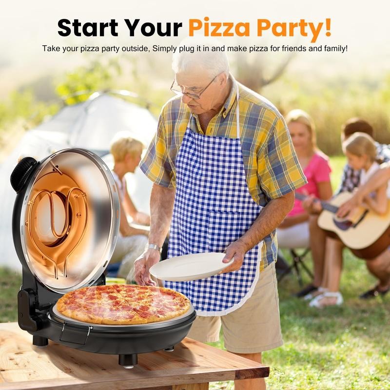 Pizza Oven with 4 accessories- Countertop 800°F Brick Oven Pizza