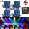 HOLDLAMP 4Pcs 9x20W RGBW LED Matrix Par Lights Stage Effect