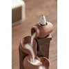 LAMDAWN Unique Cascading Basins Ceramic Waterfall Incense Holder, Paired with