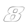 Quattroerre Racing Number 8 Anodized Small, White