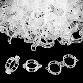100 PCS Climbing Plant Support Clips, Tomato Grape Clip, Plastic Trellis Clips, Garden Clip for Stems and Vines to Make Plants Grow Upright, Suitable for Cucumber, Vegetable Plants, White