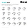 KRAUS Elavo 17-inch Square Undermount White Porcelain Ceramic Bathroom Sink