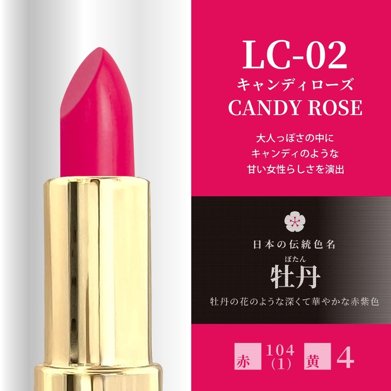 Hypoallergenic Edible Pigment Lipstick Natural Lip Color LC-02 (Candy Rose),