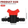 4PCS 3/8“ ID in Line Hose Barbed Ball Valve Shut-Off