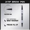 Curved Eyebrow Pen, 2 in 1 Dual Ended Microblading Eyebrow