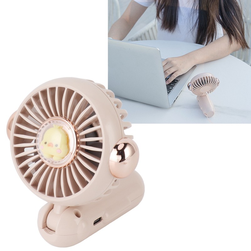 Foldable Mini Fan Cute Lightweight 900mAh Adjustable Low Noise Handheld