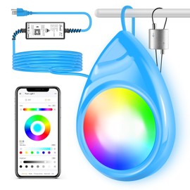 HUADEEC LED Pool Lights for Above Ground Pools with Smart App Control,10W RGB Dimmable Underwater Submersible Lights,IP68 Waterproof Color Changing 12V Magnetic Pool Lights with 26ft Cord