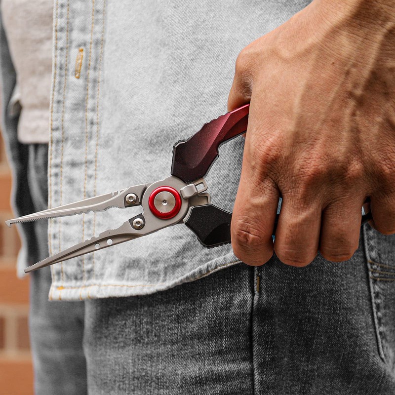 TRUSCEND Premium Fishing Pliers, Selected Saltwater Fishing Equipment, Tungsten Cutter,