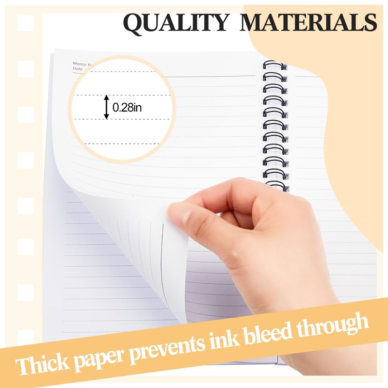 Lewtemi 6 Pack Small Left Handed Notebook 8"x5" Lefty Spiral