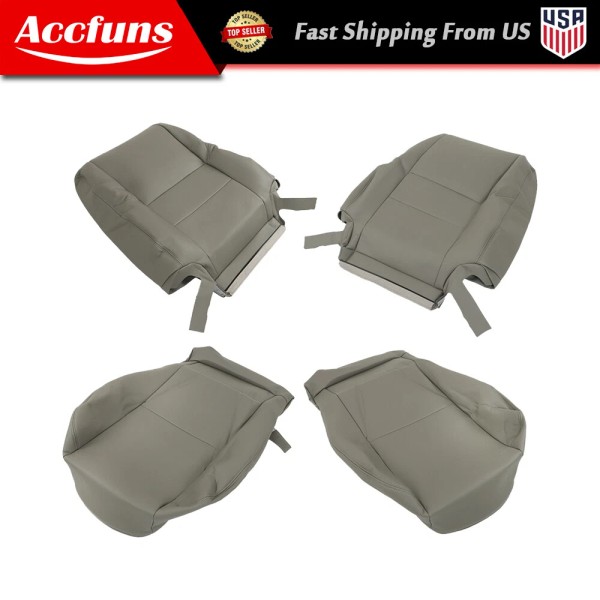 Munirater New Driver Passenger Bottom Top Leather Seat Cover For