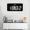 Desk Clock Glass Mirror Luminous Function LED Display Perpetual Calendar