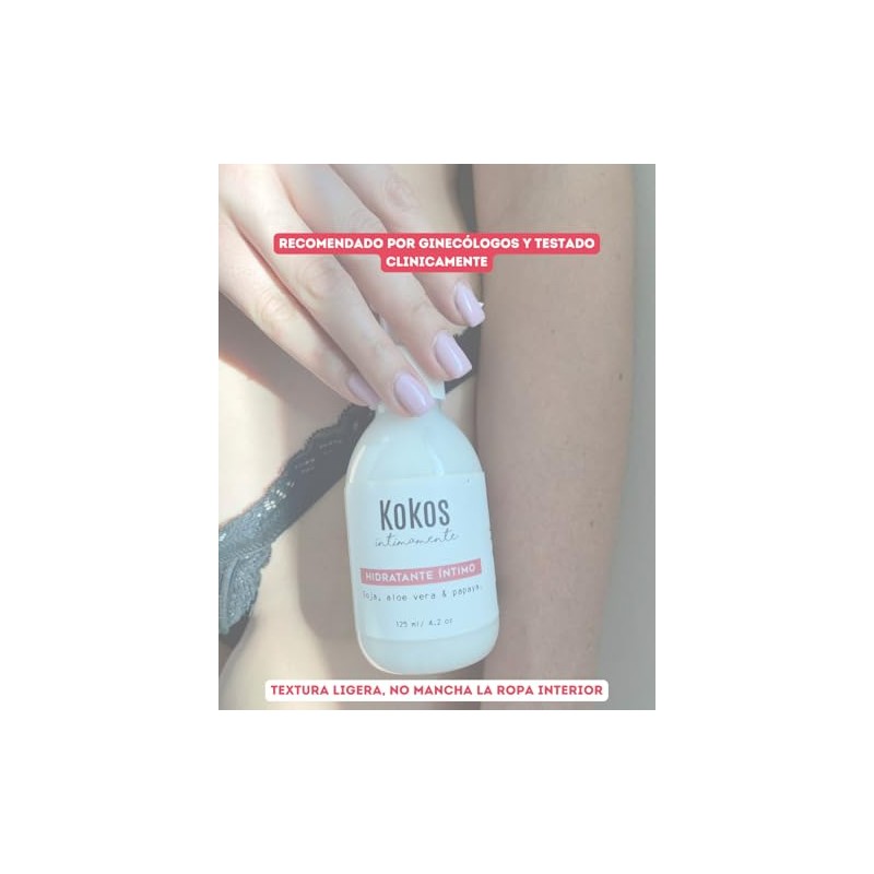 Kokos Organic Hidratante Vaginal Alivia Resequedad Sensibilidad Zona Íntima Protege