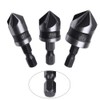 Leful 3 pcs 1/4 Inch Hex Shank, Countersink Drill Bit