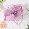 DRESHOW Flower with Single Arrow Feather Fascinators Hat Headband and