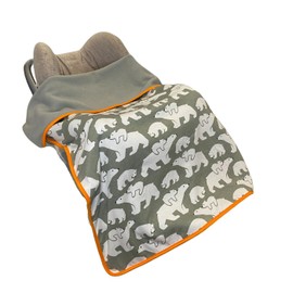 BundleBean 100% jersey cotton blanket, reversible double layer blanket with fleece and contrast trim. 100 x 75cm. Perfect baby gift, baby shower. Great for cots, moses baskets, prams and strollers