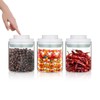 fecoqi POP-UP Lid Airtight Food Galss Storage Jars- 3 Pcs(0.43qt