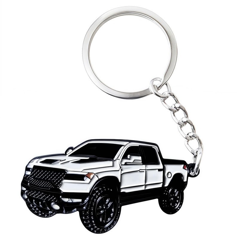 RUIHEDAHB 1PC Double-sided Car Keychain for Dodge RAM Key Chain