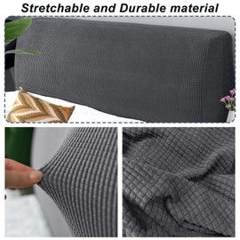 Rainmae Bed Headboard Covers, Bed Headboard Cover, Soft Stretch Velvet Fabric, Dustproof, Dustproof Protective Cover for Padded Bedroom Headboard, Velvet Fabric (150-170 cm (Queen), Black