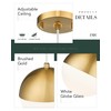 LMS Mid Century Pendant Lights, Brushed Gold Kitchen Island Light